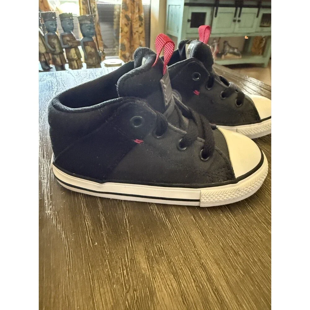 Converse Chuck Taylor All StarGrey/Black High Top Sneaker Toddler Sz 8